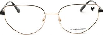 Calvin Klein Jeans CKJ22219 Cat Eye Metal Eyeglasses - Gold