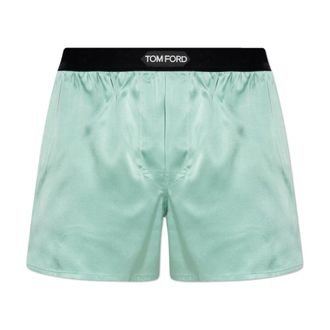 Tom Ford Bottoms, male, Green, Size: 2XL Silk Boxers