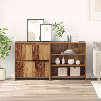 Berkfield Home Sideboard 2 pcs Old wood 70 x 41 x 75 cm Engineered wood in Brown