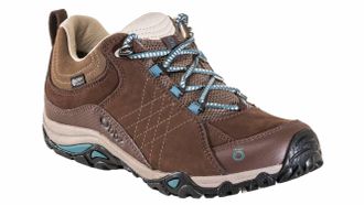 Oboz Footwear Womens Sapphire Low Bdry Hiking Shoe In Chestnut/hydro