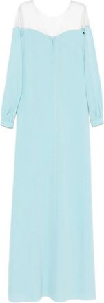 Cristallini Rafaela maxi-jurk met lange mouwen - Blauw