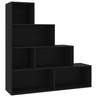 vidaXL Vidaxl - Libreria/divisorio Nero 155x24x160 Cm In Legno Multistrato