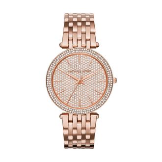 Michael Kors Darci Pav&eacute; Horloge - Dames - Horloges - Roze - ONE Size - Accessoires