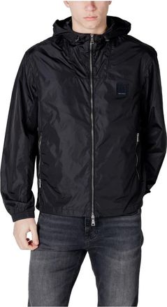 A|X Armani Exchange Zwarte rits-hoodiejacket met zakken - Heren - Zomerjassen - Zwart - L - Jassen
