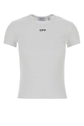 Off-white White Stretch Cotton T Shirt