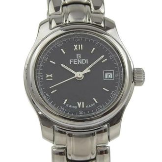 Fendi Pre-owned Stainless Steel Watch - Dames - Vintage Horloges - Zwart - ONE Size - Vintage