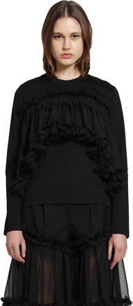 Comme Des Gar&ccedil;ons Tulle Long Sleeve T-Shirt