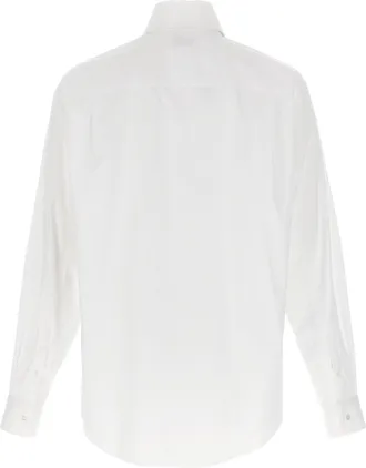 Alexander McQueen Skull-Embroidered Cotton Poplin Shirt - White
