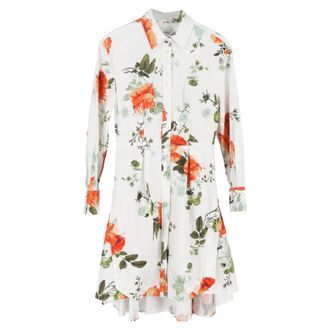 Erdem Erdem Floral-Print Mini Shirt Dress in Multicolor Cotton