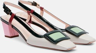 Roger Vivier Belle Vivier 45 leather slingback pumps