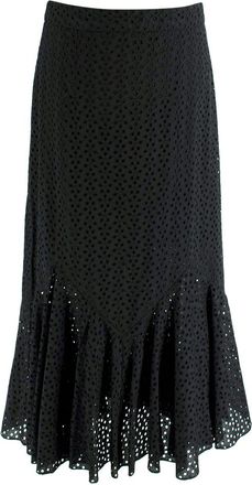 Raey Black Broidery Anglaise Midi Skirt Size XS