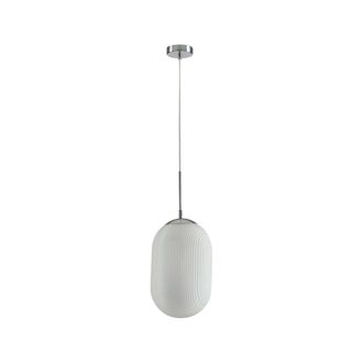 Luce-Ambiente-Design L&aacute;mpara de techo en vidrio blanco estriado