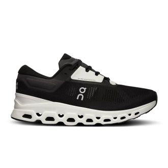 On Mens Cloudstratus 3 Shoes In Black/frost