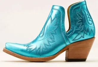 Ariat Womens Dixon X Toe Western Bootie In Electric Calypso Blue