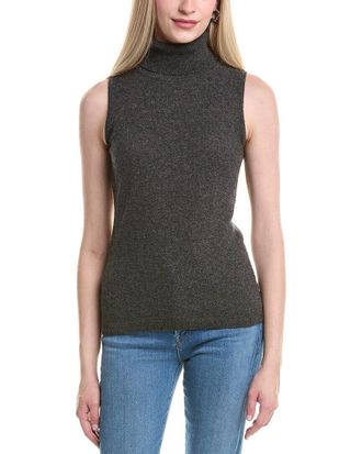 Fort&eacute; Cashmere Turtleneck Cashmere Sweater Vest