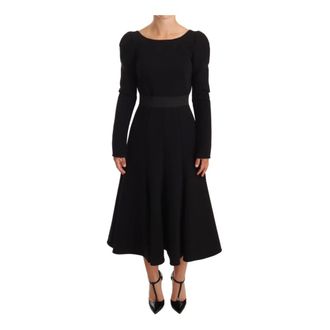 Dolce & Gabbana Dames, Jurken, Zwart, Maat: 2XS Zijde