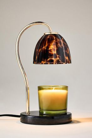 Anthropologie Scalloped Glass Candle Warmer Lamp