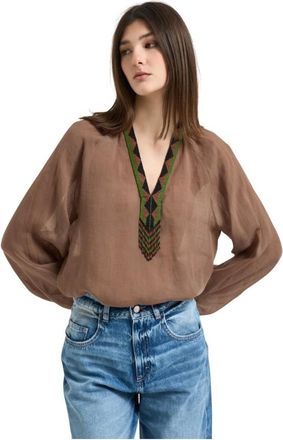 Bazar Deluxe Donna, Camicette, Marrone, S, new