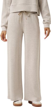 Travis Mathew Skyloft Soft Wide Leg Pants in Heather Savannah Tan at Nordstrom, Size X-Large