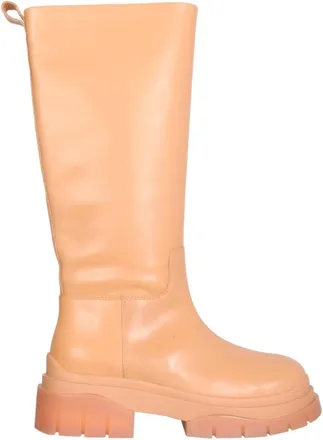 Ash Brown Zip Boots