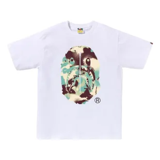 A Bathing Ape Map Camo Ape Head Shark T-Shirt White Multicolor 1L30-110-023-WHTMLT