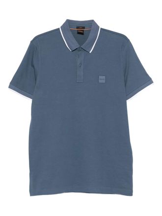 BOSS trim polo shirt - Blue
