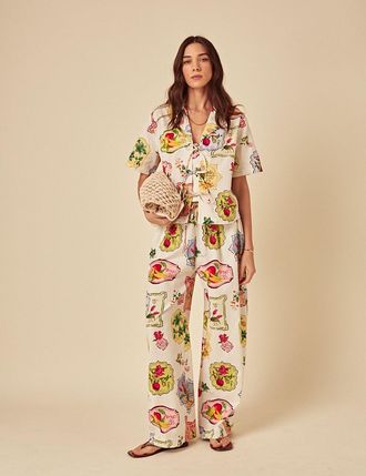 Nobody's Child White Printed Trousers