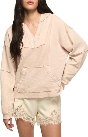 Lucky Brand Embroidered Baja Hoodie in Cameo Rose at Nordstrom, Size Medium