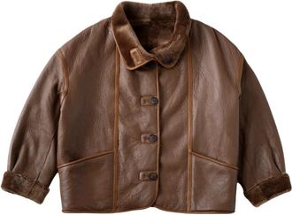 Just things we like JIN Reversible Shearling Jacket - Dames - Jassen - Bruin - S - Katoen - Jassen