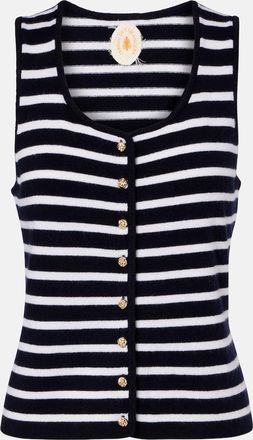 Jardin Des Orangers Striped cashmere sweater vest