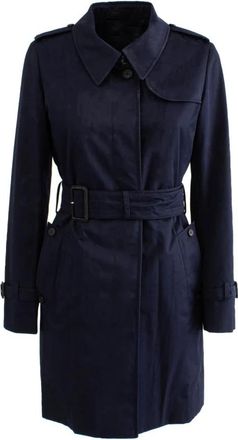 Aquascutum Franca Sb London Jacket - Dames - Trenchcoats - Blauw - 3XL - Katoen - Jassen