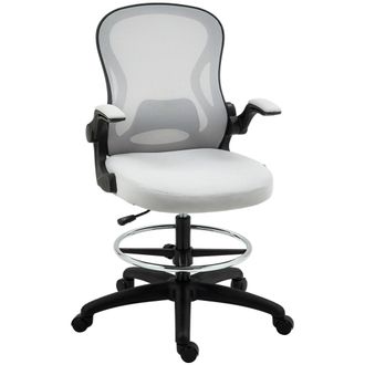 Vinsetto Silla de escritorio 59x65x122 cm gris claro