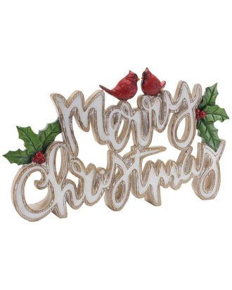 Melrose International Set Of 2 Merry Christmas Tabletop Sign
