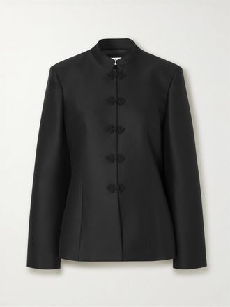 R&oacute;he Giacca In Twill Di Misto Lana E Seta - Nero