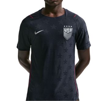 Nike USWNT 2026 Match Away Aero-FIT Authentic Jersey Dark Obsidian University Red Pure Platinum IB5225-476