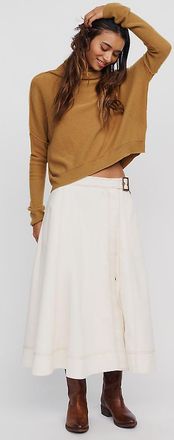 Pilcro Low-Slung Wrap Skirt
