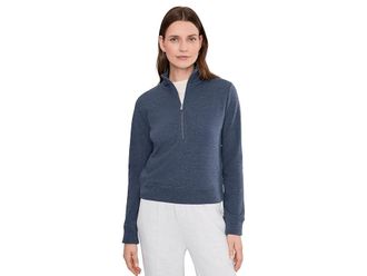 Travis Mathew Cloud 1/2 Zip Womens Sweater Heather Navy Blazer : 2XL, Cotton/Elastane/Polyester