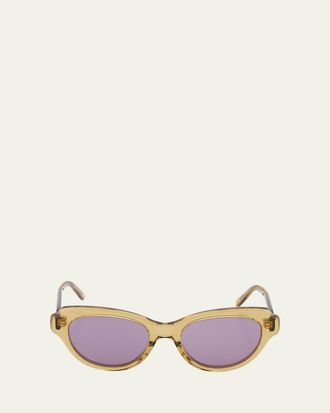 Loewe Swan Slim 53mm Acetate Cat-Eye Sunglasses