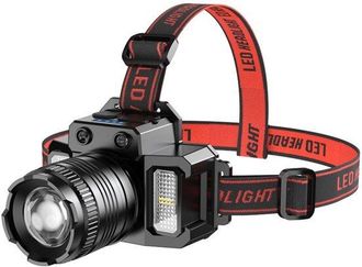 OEM Linterna Frontal Led Recargable De 2000 L&uacute;menes, Resistente Al Agua Ipx7 Y Frontal Ajustable En 120&deg; Para Actividades Al Aire Libre, Cascos