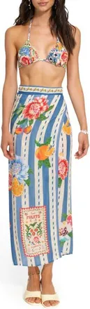 Agua Bendita Zinna Basket Cover-Up Sarong in Multicolor at Nordstrom