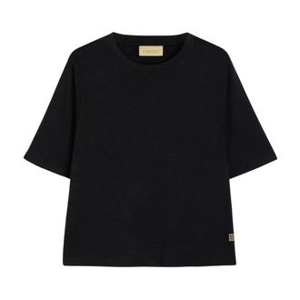 Momoni T-Shirts, female, Black, Size: XS Crewneck T-Shirt