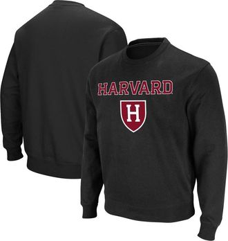 Colosseum Mens Colosseum Black Harvard Crimson Team Arch & Logo Tackle Twill Pullover Sweatshirt at Nordstrom, Size X-Large