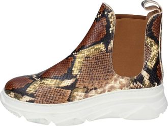 Stokton Leren Enkellaarzen voor Vrouwen - Dames - Chelseaboots - Bruin - 37 EU - Leer - Schoenen
