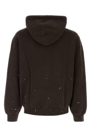 Carhartt Work in Progress Mens Dark Brown Cotton Hooded Painter Jacket Tobaccodestroywashsplatter Exterior: Felpe Sweater