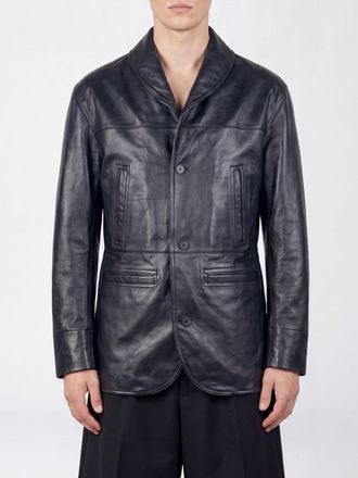 Jacquemus Blazer in pelle The Gardian a monopetto con tre bottoni e rever classico