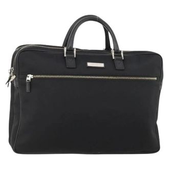 Burberry Pre-owned Vintage Nylon Business Bag - Dames - Vintage Handtas - Zwart - ONE Size - Nylon - Vintage