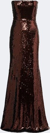 Alex Perry Sequined bustier gown