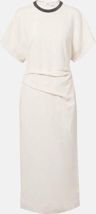 Brunello Cucinelli Abito midi in misto lino