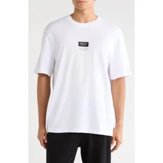 DKNY Uniform Logo Cotton T-Shirt in White at Nordstrom Rack, Size X-Large
