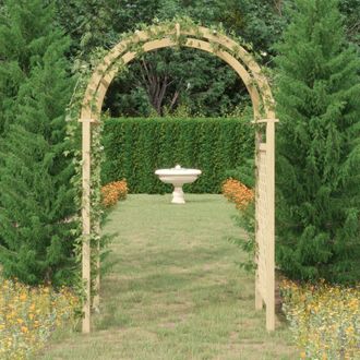 vidaXL Vidaxl - Arco Con Enrejado Madera Maciza Impregnada 141x97x243 Cm